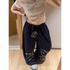 Retro Street Letter Printed Wide Leg Sweatpants Women's New Retro Loose Casual Sweatpants