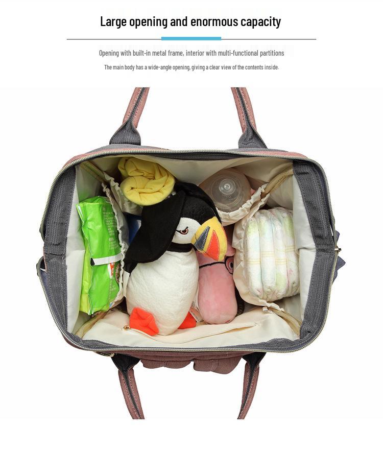 LEQUEEN Multifunctional Fashion Mummy Bag: Large Capacity Mom and Baby Backpack