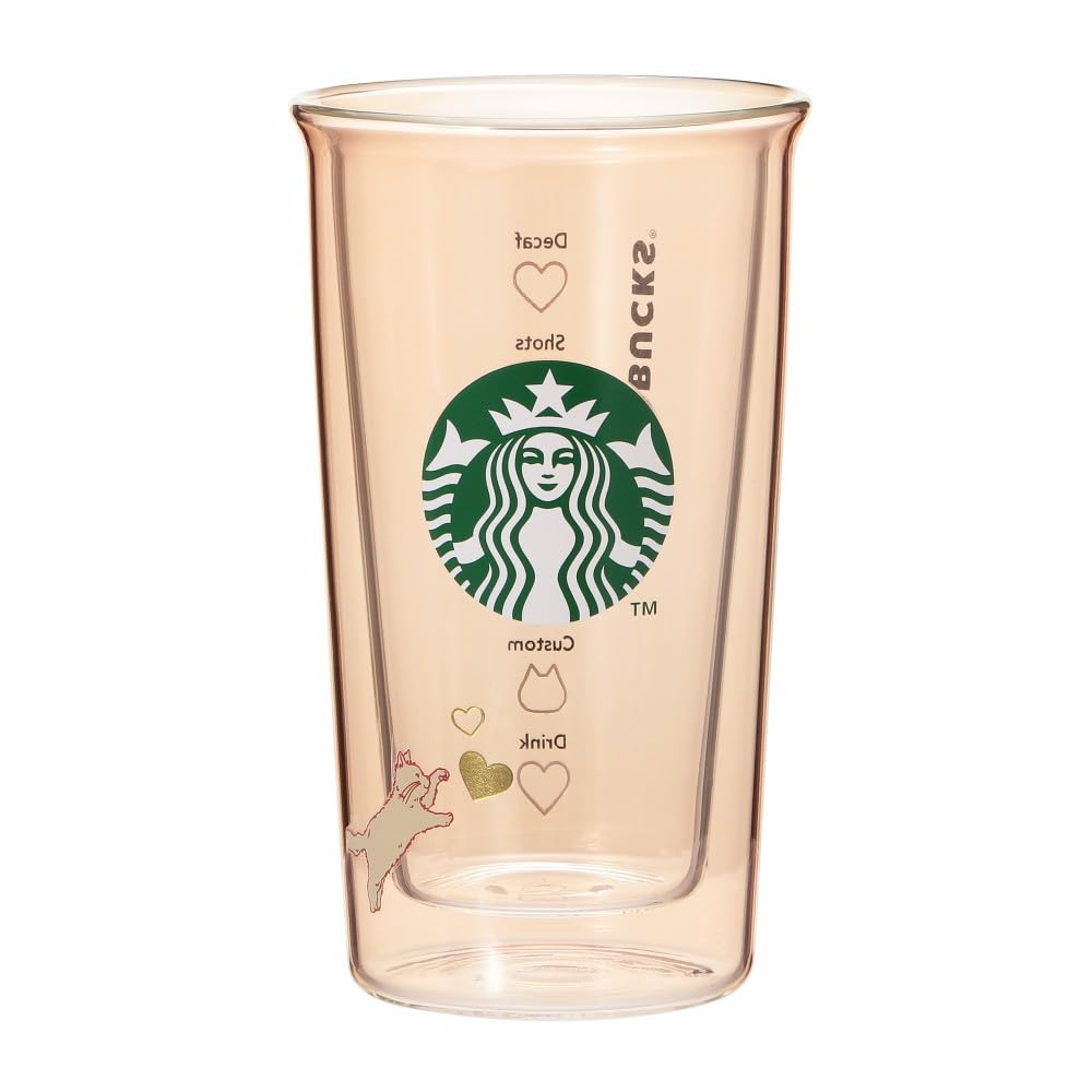 

Starbucks Valentine s Day 2025 Heat-Resistant Double-Walled Glass, Beige, 355ml
