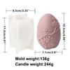 10cm Flower Easter Egg Candle Mould Eggshell Shaped Silicone Candle Making Molds Resin Soap Casting Gifts Home Decor Butterfly