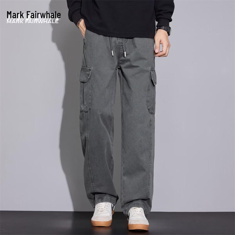 MARK FAIRWHALE Men's American Style Cotton Cargo Pants
