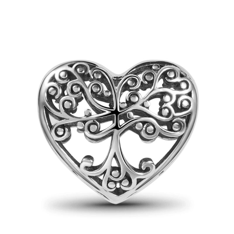 Copper Plating Family Series Pink Paperclip Book Family Tree Pendant Charm Bead Fit Original Pendant Bracelet Diy Women Jewelry