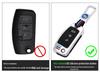 Ford Classic Focus Fiesta Key Cover - Car Protective Shell with Metal Buckle for Folding Key (Old Model & Ecosport)