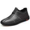 Neue Stil Herren Freizeitschuhe Atmungsaktive Lederschuhe Herren Business Weiche Sohle Weiches Leder Slip-on Lederschuhe Herren