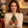 Christmas Tabletop Display Kit DIY Beaded Tree Kit, Faux Crystal Holiday Craft Set Crafting Project for Beginners Adults Beginners, Handmade