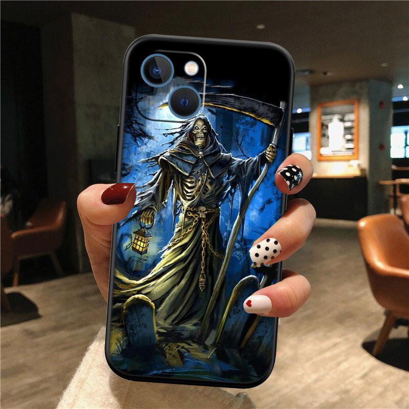 Grim Reaper Skull Shell Phone Case for Samsung Galaxy Note 10 20 S23 S24 S25 Ultra FE Plus Edge Lite A02S A35 A07 A17