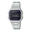 [Casio] CASIO Digital Watch Vintage Series A168WEM-1 Men's Women's Kids Silver X Black Overseas Model [Parallel Import]