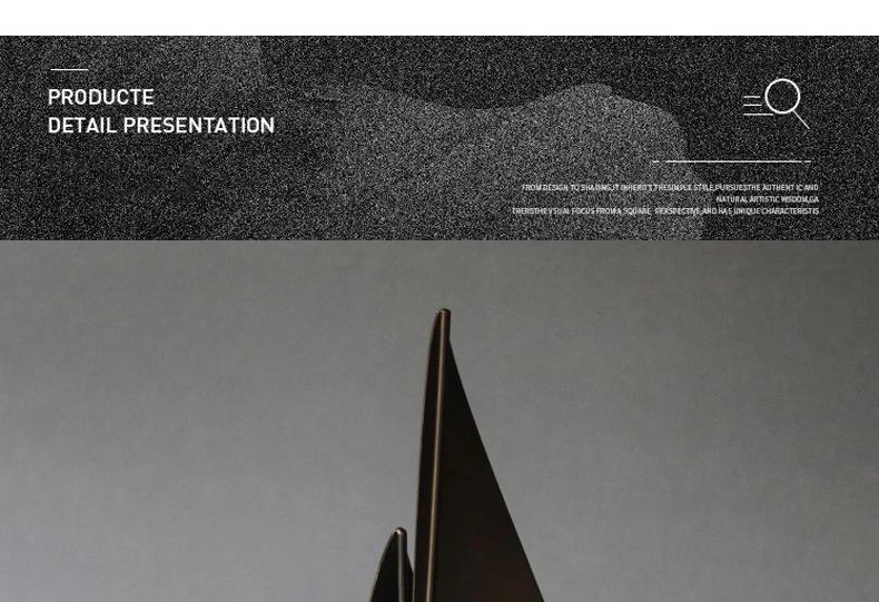 Creative Sailboat Model Crafts Statue Desk Decoration Ornaments Abstract Artwork Sailboat Resins Sculpture Room Aesthetic Decor
