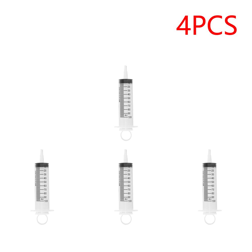 100ml Measuring Syringe Glue Filling Liquid Syringe Without Needle Plastic Syringe Watering Refilling for Industrial Hydroponics