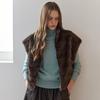 Maxza Reversible Padding Vest Panel Fake Fur Ze12qv001nh