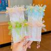 Ancient Style Hairpins: Fairy Bow Ribbon & Tassel Clips for Girls' Hanfu Costumes