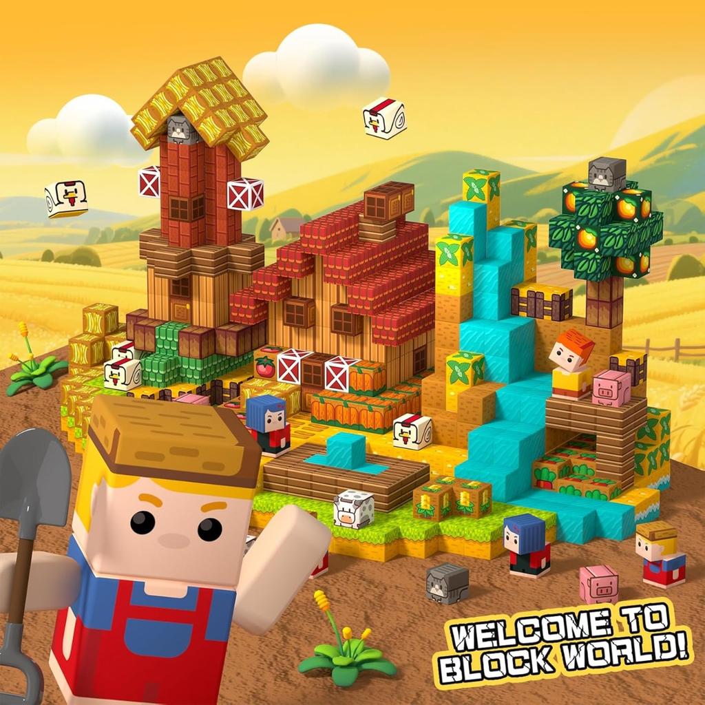 Non-Toxic New Magnetic Building Blocks Magnet Cube Pixel Style Brick Toy Storage Box Lid Can Hold Figures Toys Children Gift