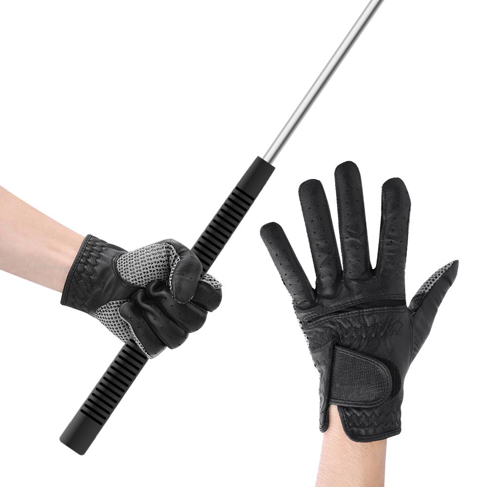 1 pcs Black Artificial Sheepskin Men Non slip Soft Breathable Gloves ing Glove Accessories(left hand 23)