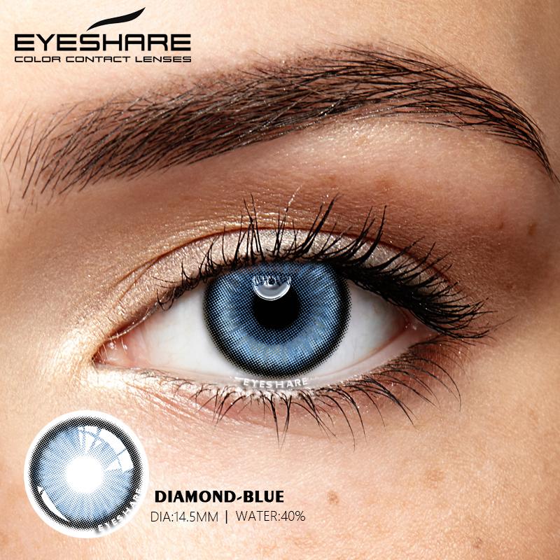 

EYESHARE Натуральные цветные линзы для глаз 2 шт. Цветные контактные линзы для глаз Синие красивые контактные линзы для глаз Ежегодные косметические цветные линзы