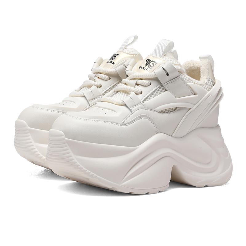 Thick soled dad shoes 2026 new model with increased height for women  versatile and casual women's single shoes