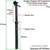 Hydraulic Shock-Absorbing Seatpost for Mountain Bikes - Multiple Sizes Available