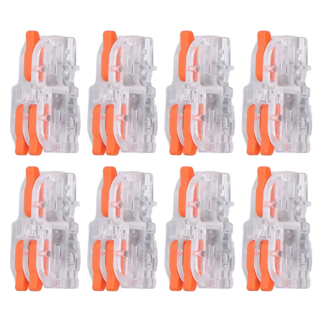30PCS Quick Splicing Wire Connector Transparent PC Copper Stripping Terminal Splitter DF‑12