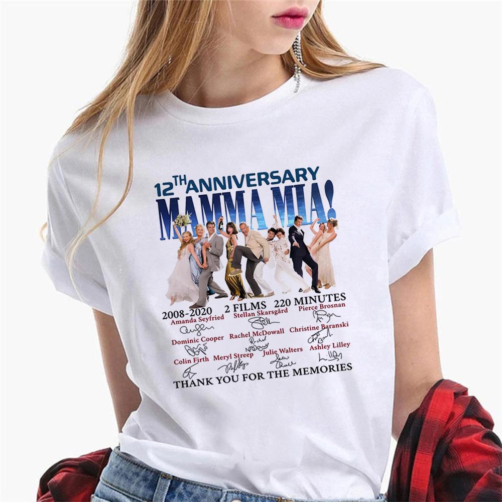Mamma Mia Tshirt Women Designer Summer Streetwear Top Girl Funny Graphic Clothing Cotton Casual Short Sleeve Tshirt