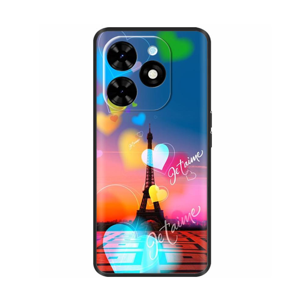 For Tecno Spark Go 2024 Case Luxury Flower Painted Capa Silicone Soft Cover For Tecno SparkGo 2024 BG6 Shockproof Phone Shell