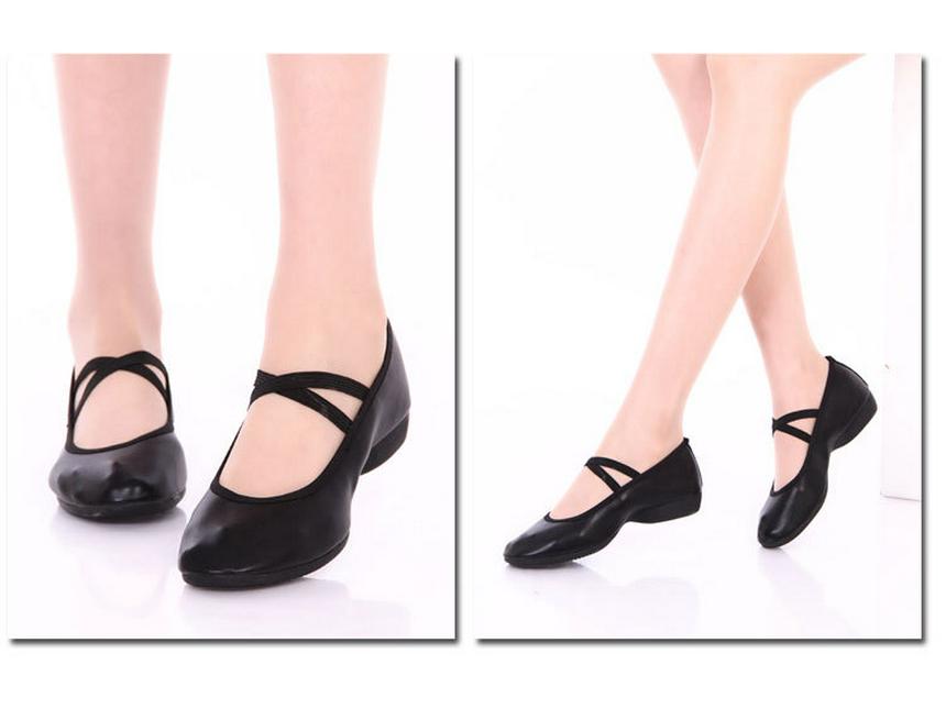 2023 Cross-Border Soft Sole Square Dance Ballet Practice Shoes, Flat Heel, Adult