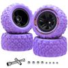 4Pcs 12mm Hex RC Wheel Tires Set Swamp Claw Mud Terrain Tires RC Wheels and Tires for 1/14 1/16 RC Car Crawler Truck Accessories