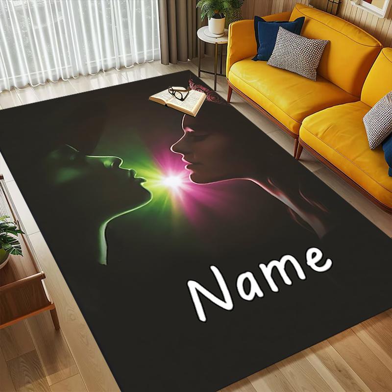 Personalized Name Light Shadow Living Room Non-Slip Area Rug Soft Carpet for Bedroom Playroom Sofa Office Home Decor Doormat