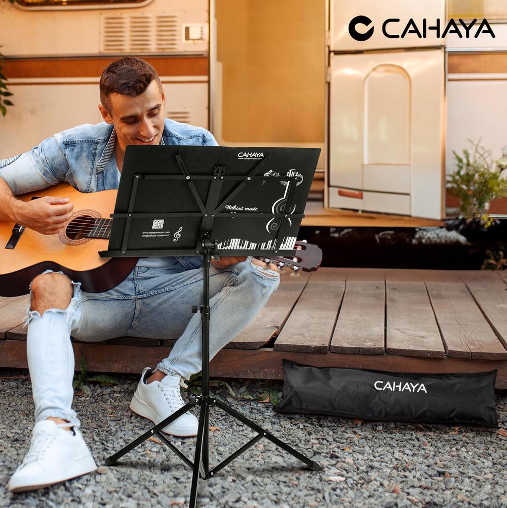 CAHAYA Stolní hudební stojan s hudbou 2 Čtení Psaní Hudba Hudební kniha Stolní Menu Projektor Laptop Teplo Vertikální Vyrobeno z lehkého Nastavitelný