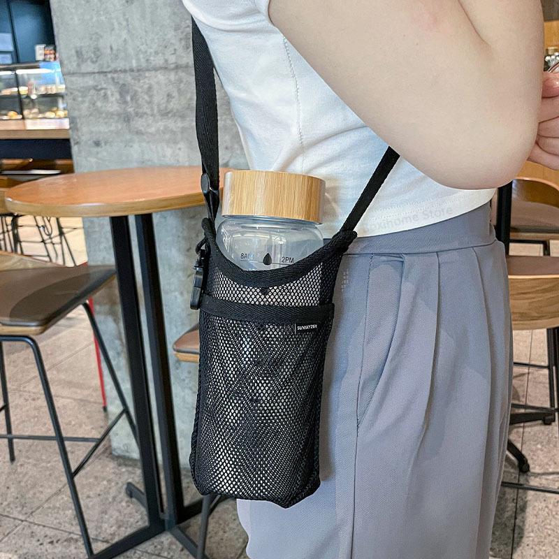 1000 ML śliczna szklana butelka na wodę ze znacznikiem czasu duża, przezroczysta szklana sitko do herbaty owocowej kubek na zewnątrz podróż szczelna bez BPA