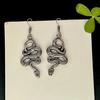 Snake earrings, cobra earring, python earring, snake hoops, gift, long earrings, snake brass earring, snake jewelry