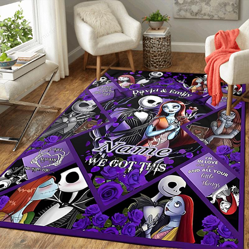 Custom 1Pc Tim Burton'S Gothic Romance Rug Office Carpet Indoor Outdoor Entrance Doormat Nonslip Soft And Comfortable Living Room D91695