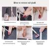 Dreamy French Blush Cat-Eye Diamond Press-On Nails - Handmade, Light-Cured, Hot-Selling False Nail Patches