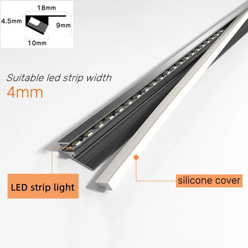 Customized LED Cabinet Lamp Invisible 45 Degree Oblique Illumination 12V For Kitchen Bedroom Wardrobe Cabinet Layer Shelf Light