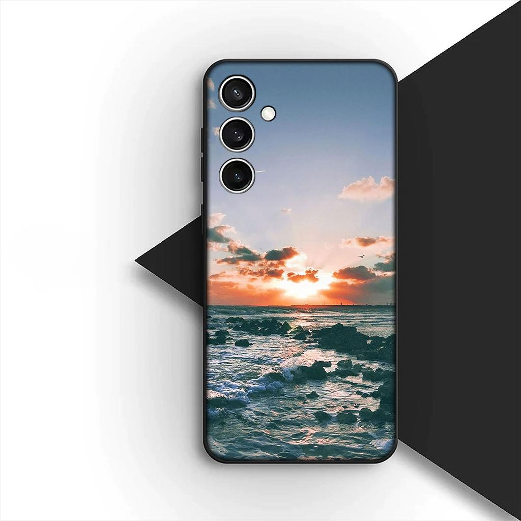 for Samsung Galaxy S20 S22 S21 FE Ultra Plus A07 A17 A15 A16 A25 A57 A37 Phone Case Mountain Sea Wave Beach Travel landscape