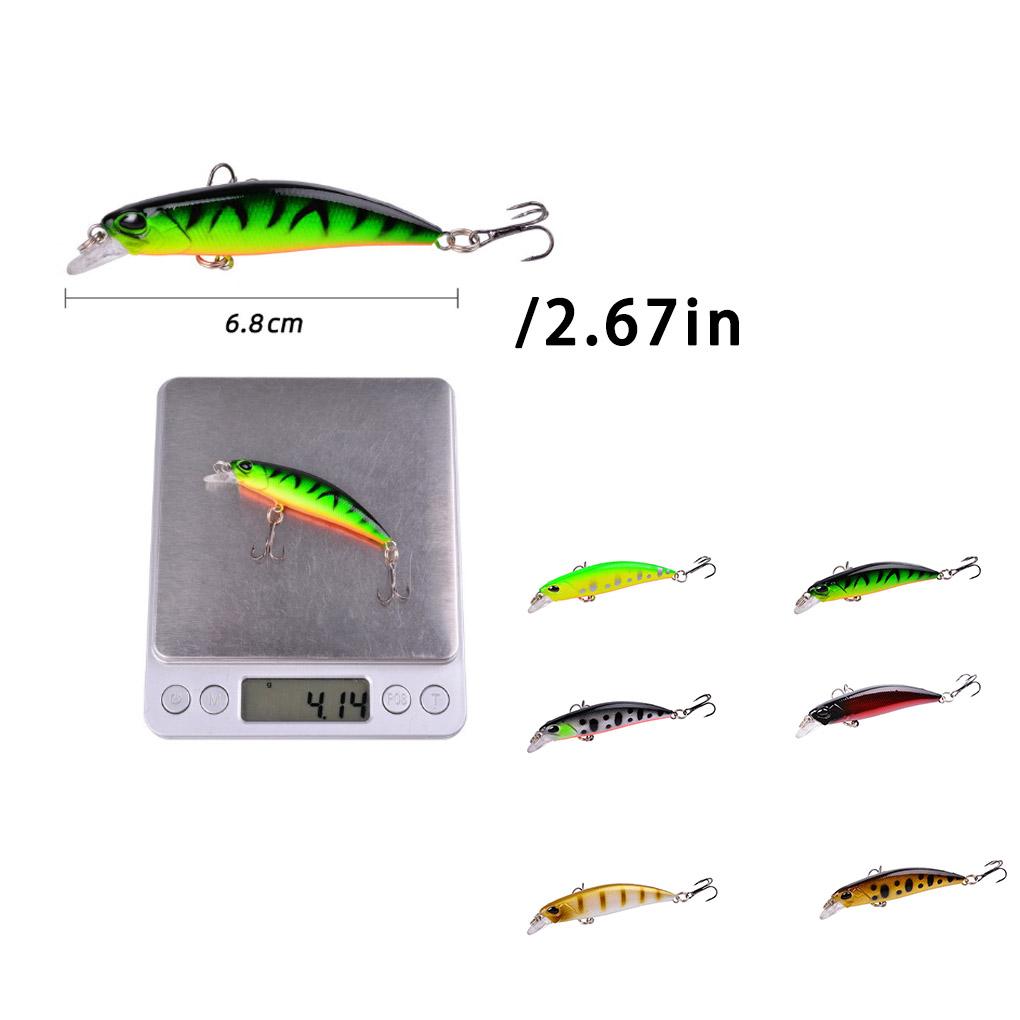 1pcs 6\.8cm 4\.1g Fishing Lure Artificial Baits Bionic Bait Floating Minnow Professional Baits Crankbait Fishing Tackle