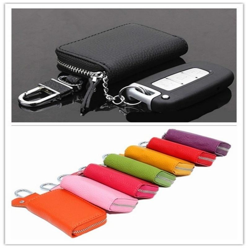 Exquisite Simple Unisex Leather Key Case Key Bag Keychain Holder Bag