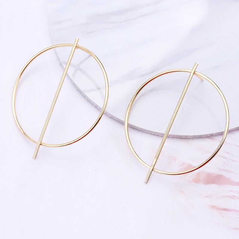 Exaggerated Punk Drop Earrings for Women Big Circle Personality Female Ear Jewelry Gold Metal Earrings boucle