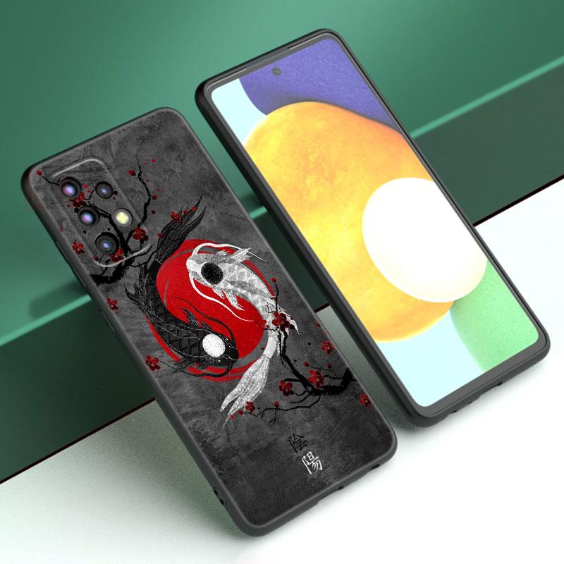 Red Sun Japanese Anime Phone Case For Samsung A13 A22 A24 A32 4G A34 A35 A52S A53 A54 A55 A73 5G A12 A14 A15 A31 A33 A50 A51 A72