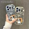 Phone Case: 2D Flat Design Suitable for iPhone 18 17 16 15 14 13 Pro Protective Case, Couple Style, Cartoon Puppies, Christmas and Halloween Gifts