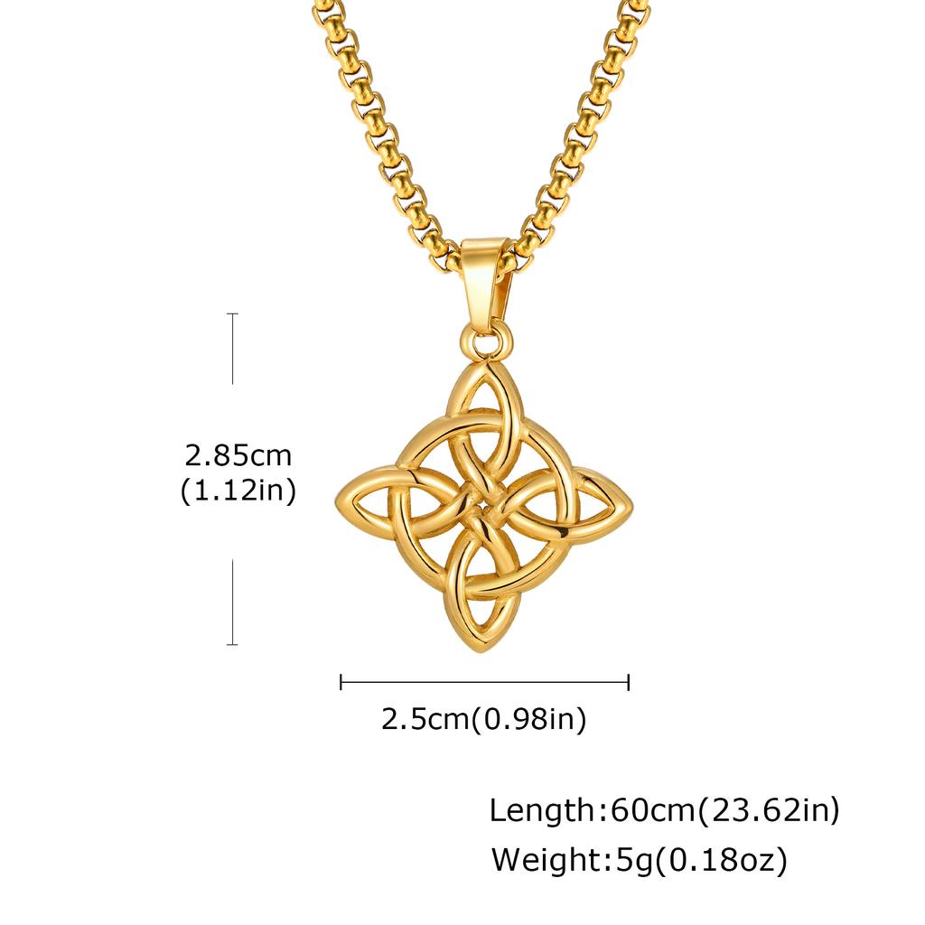 Stainless Steel Celtic Knot Necklace for Men Eternal Connection Jewelry Gift Durable Triquetra Pendant