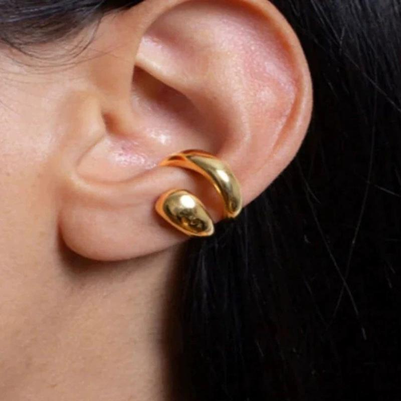Fashion Women's Piercless Ear Clip Earring Classic Gold Color Trendy Earcuff Earrings Girl Gift Simple Daily Wear Jewelry 2026