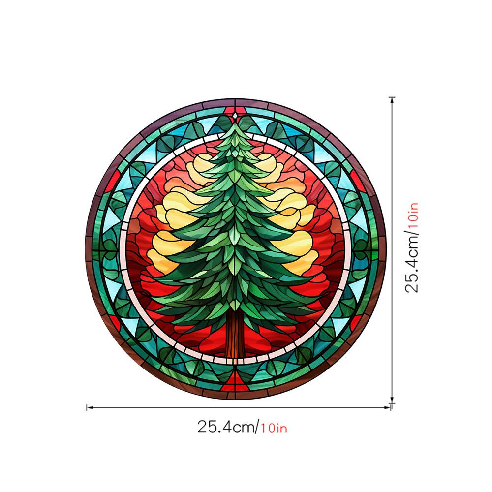 Retro Colorful Hummingbird Iris Window Glass Electrostatic Sticker Detachable Decorative Film Home Decoration