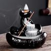 Creative Ceramic Buddha Hand Rockery Backflow Incense Burner for Home or Office