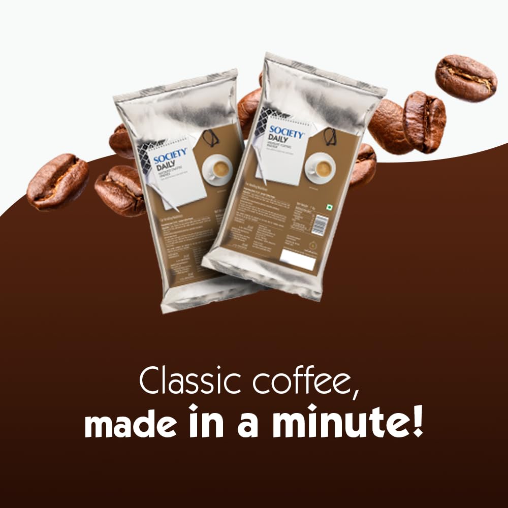 Society Daily Coffee Premix 1 Kg Pouch Instant Coffee Rich Aroma Flavourful & Tasty Beverage