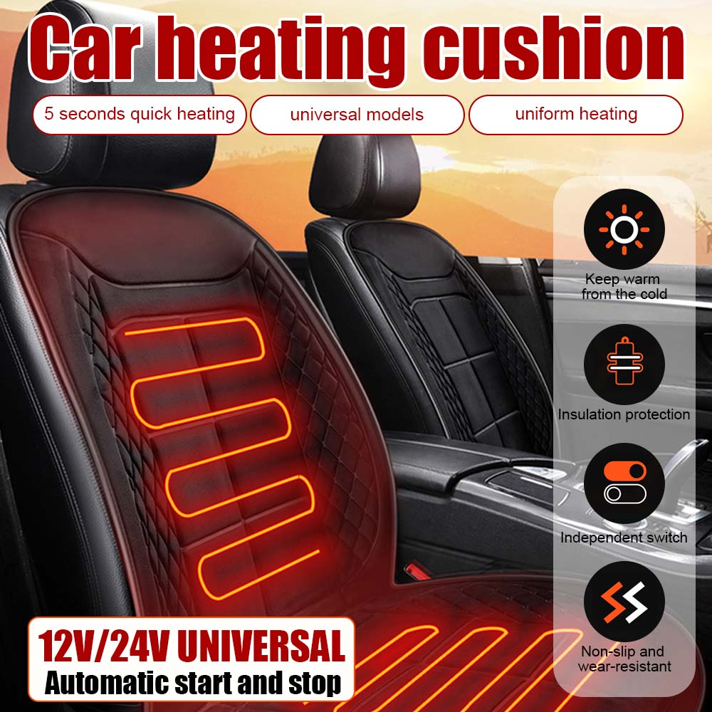 Car Seat Heating Pad 12V/24V Universal Upgraded Car Seat Heating Pad Seat 10s Fast Heating 3-speed Temperature Adjustment
