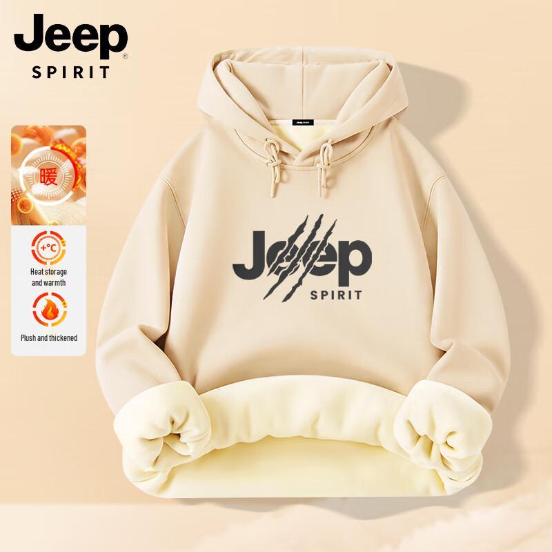 

JEEP SPIRIT Men s Thickened Fleece Hoodie L
