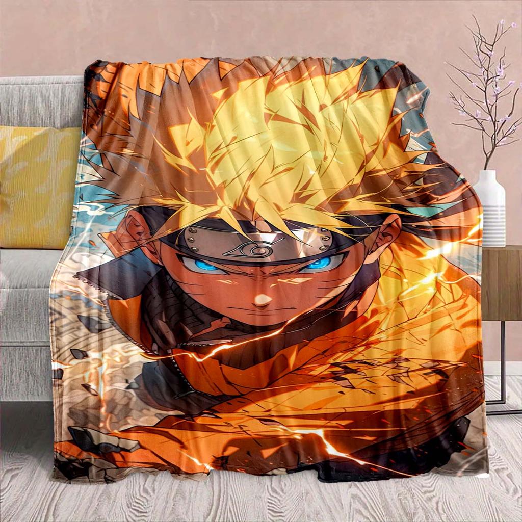 Naruto Anime Flannel Blanket - Soft Warm Perfect for Sofa, Bedding Camping Travel Office Home Decor -QJY