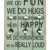 VidaXL Porte-manteau mural avec 6 crochets 120 x 40 cm HAPPY LOVE