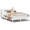 VidaXL Lit bibliothèque sans matelas blanc 140x200 cm bois pin massif, lit, meuble de chambre à coucher, lit avec rangement, 3322832