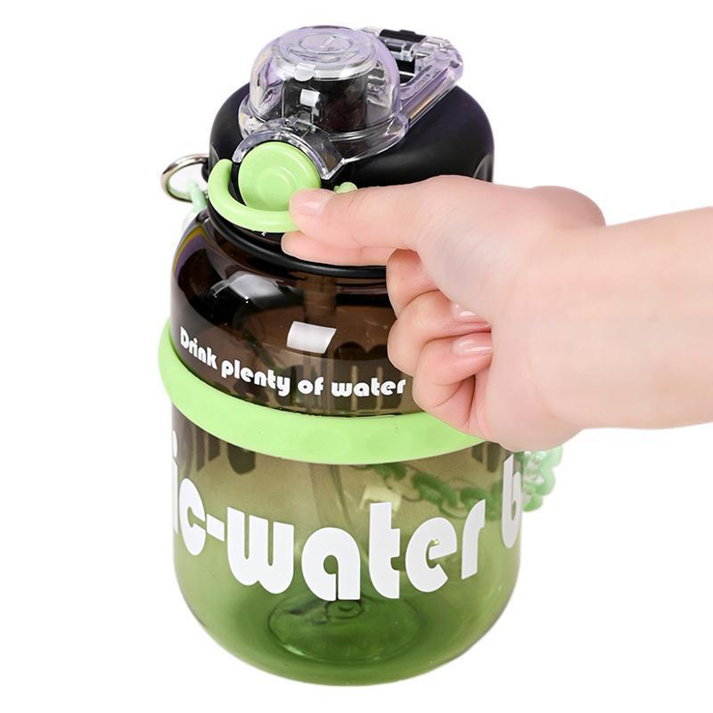 Ins Style Portable Straw Water Bottle