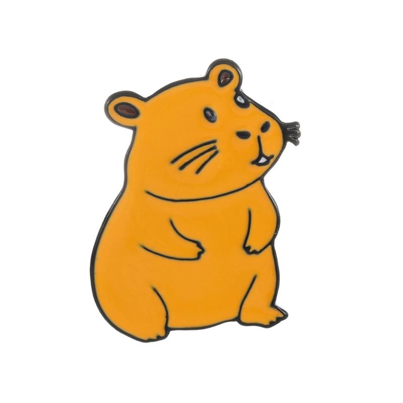 Uroczy Metalowy Przypinka z Kapibarą Modne Wzory z Kapibarą Broszka Przypinka Biżuteria Do Wyrażania Indywidualnego Stylu